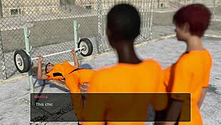 bang monster cocks fist shaved pussies in prison orgy creampie scissoring part 2!!