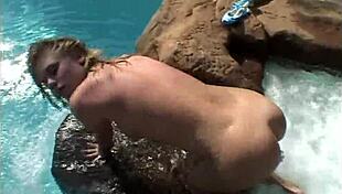 i'm little summer with tiny 18+ tits fingering poolside lesbian style