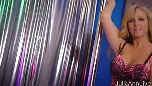 Julia ann's blonde bbw hips sway into teasing pussy playtime