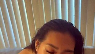 gave my friend his first sloppy blowjob love making him cum fast in my mouth