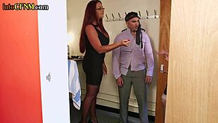 british cfnm femdom maid blows sub dick