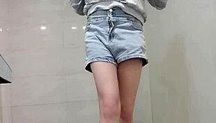 ting xuan's shemale legs in sexy underwear tease barefoot masturbation fantasies