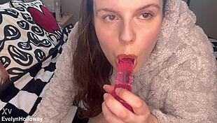 virgin slut assfucked with toys dildo ass to mouth shaking