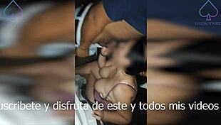 Latina milf doggy creampie in car with hubby watching neighbor swingers