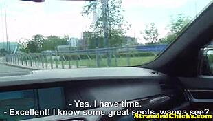 i'm stranded barely legal russian teen 18+ with cute freckles begging for outdoor pov ride help