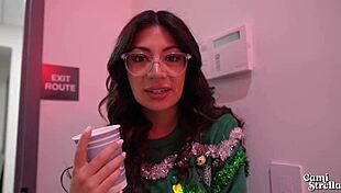 big titty latina coworker moans fuck me at the office party