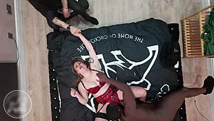 Cuckchair session flips hotwife to femdom cum eater