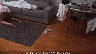 Stepmom Cheats Husband! Doggystyle Phone Talk with Stepson Day 27