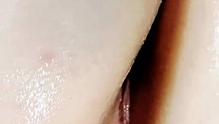 Mom's Fingers Paint Shaved Pussy Close!