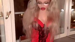 Goddess belly dancer dominates haters with huge belly tease