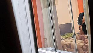 Cute Mexican Nurse Miranda Rides Lover Window Wide Open