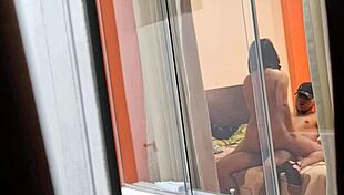 Cute Mexican Nurse Miranda Rides Lover Window Wide Open