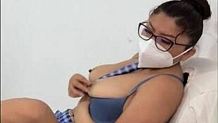 60-Year-Old Stepmom in Student Uniform Begs for Fetish Sex!