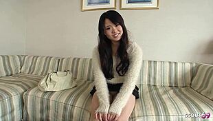 petite japanese teen in nylons cums hard from old guy jav