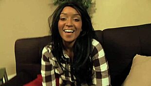 Jazmin Ryder bounces hairy pussy on thick black cock