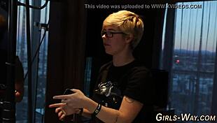 lez babes in glasses finger each other in hot compilation