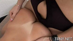 Shemale slut rides huge cocks in wild anal orgy frenzy