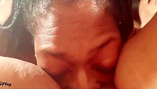 Ebony lesbians lick wet pussies in orgasmic muff diving sex tape mixtape volume 1