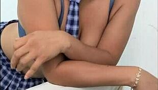 60-Year-Old Stepmom in Student Uniform Begs for Fetish Sex!