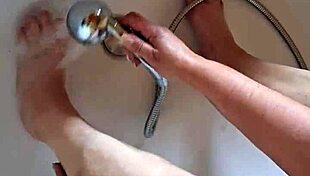 dirty chubby feet washed in bathtub 🦶🛁💦