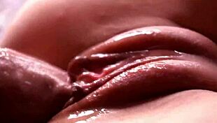 i cant stop staring at that extreme close-up of sperm drippin down her wet pussy