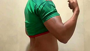 Mexican Soccer Player Jerks Off in Gym Bathroom