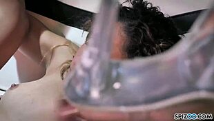 Jessica Jaymes' Big Booty and Boobs Ripped for Hardcore Lesbian Fingering!