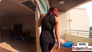 Petite Thai Teen Nympho Cherry Rides Big White Cock Outdoor Skinny Tits Bounce