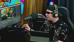 tiny panty teen bends over podcast table flashing wet pussy super horny 🔥