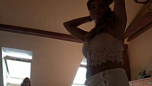 big tits big ass girl and bestie host sexy thong dress try-on party