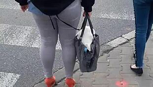 Raw Candid Street Voyeur Captures Hidden Ass Views