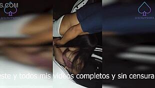 Latina milf doggy creampie in car with hubby watching neighbor swingers