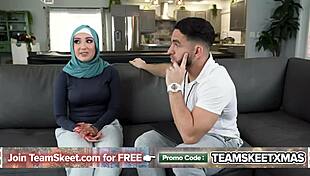 hey virgin hijab girl ready for coach's big cock riding and doggystyle lessons in leggings?