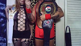 behind scenes porn shoot wrestling matches end in hot blowjob action