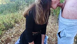 my husband's best friend fucks my wet latina pussy doggystyle in public park creampie