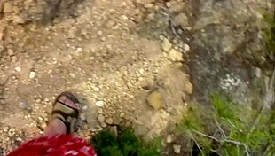 sophia gently guy explodes in outdoor facial after her deep blowjob and ride