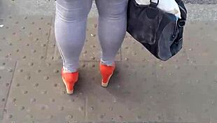 Raw Candid Street Voyeur Captures Hidden Ass Views