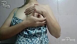 hey, wanna see this amateur asian babe groping her naked body all solo?