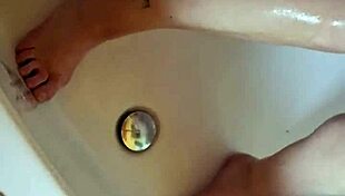 dirty chubby feet washed in bathtub 🦶🛁💦