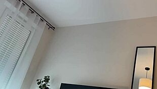 Skinny raver's big ass shakes seductively in full body fishnets