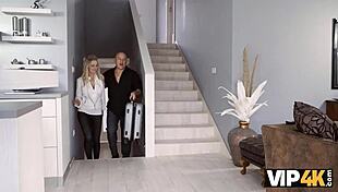 vip4k. skinny teen tired of being alone hooks up with old man lover