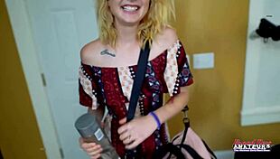 oh man, this petite blonde bonnie wolf is masturbating wild and sucking cock deep