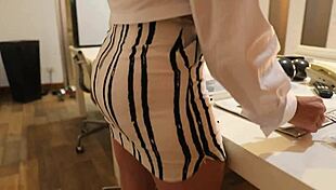 secretary ariana's tight ass torn open by boss ends creampied full of cum