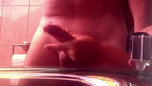 handjob from behind in bathroom homemade couple view from two angles