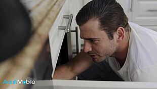 this wild milf ditches hubby's limp dick for maintenance man's monster cock on sofa