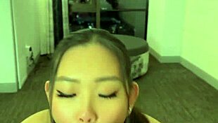 Can naughty Asian schoolgirl in miniskirt deepthroat monster cock for creampie extra credit?