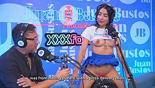 mayraoficial squirts hard on sybian in juan's podcast