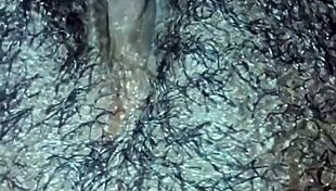 ebony teases her dripping hairy pussy close up wet orgasm