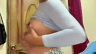 WATCH THIS HOT CROSSDRESSER TRANS MILK HER LOAD AT HOME!