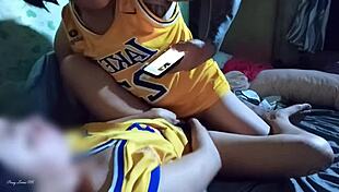 Boardmate Fucks Petite Girlfriend Missionary While Boyfriend Calls Nearby